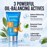 Acewink Volumizing Oil-Control Liquid Shampoo - Botanical Haircare Cleanser, Portable Tube for Daily Fresh-Feeling Hair