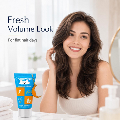 Acewink Volumizing Oil-Control Liquid Shampoo - Botanical Haircare Cleanser, Portable Tube for Daily Fresh-Feeling Hair