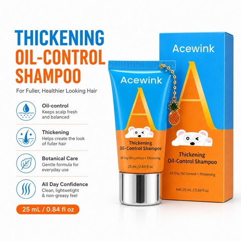 Acewink Oil-Control Volumizing Haircare Shampoo - Lightweight Liquid Shampoo for Normal Scalp, Fresh-Feeling Scalp and Fuller-Looking Hair