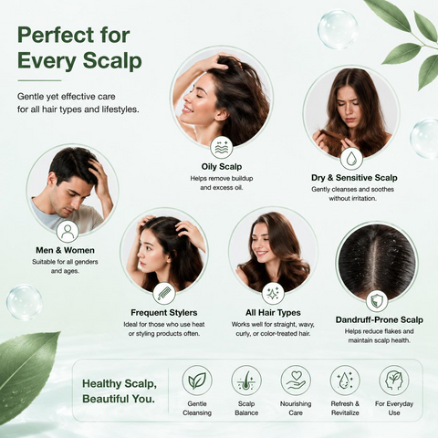 3-Pack Scalp Exfoliating Essence - Oily Scalp Small Bubble Detoxifying Pre-Shampoo Treatment, Plant-Based Pore Cleansing Liquid for Adults with Wavy & Curly Hair