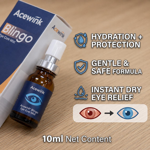Acewink Blingo Honeysuckle & Chrysanthemum Botanical Eye Mist - Honeysuckle-Infused, Soothing, Hydrating, Makeup-Safe, No Makeup Smudge Relief for Dry Eyes, All Skin Types Brightener Eye Care Formula Eye Gel Hydrate