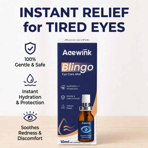 Acewink Blingo Honeysuckle & Chrysanthemum Botanical Eye Mist - Honeysuckle-Infused, Soothing, Hydrating, Makeup-Safe, No Makeup Smudge Relief for Dry Eyes, All Skin Types Brightener Eye Care Formula Eye Gel Hydrate