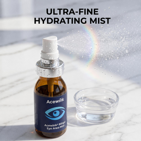 Acewink Blingo Honeysuckle & Chrysanthemum Botanical Eye Mist - Honeysuckle-Infused, Soothing, Hydrating, Makeup-Safe, No Makeup Smudge Relief for Dry Eyes, All Skin Types Brightener Eye Care Formula Eye Gel Hydrate