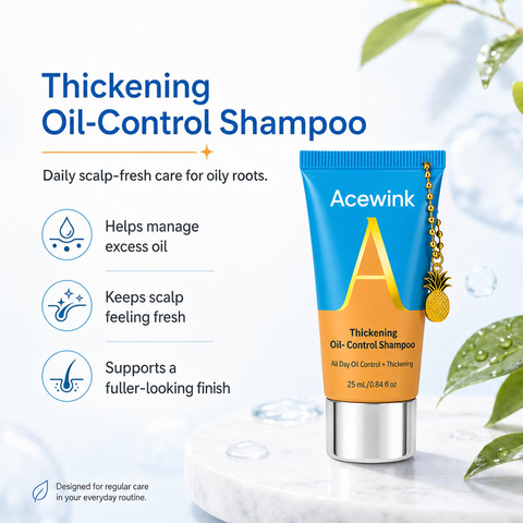 Acewink 3-in-1 Haircare Daily Refresh Kit - Waterless Shampoo Gel Cleanser, Oil-Control Volumizing Shampoo, Travel-Size Root Care for Oily & Flat Hair (Great Gift Option)