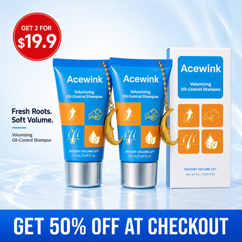 Acewink Volumizing Oil-Control Liquid Shampoo - Botanical Haircare Cleanser, Portable Tube for Daily Fresh-Feeling Hair