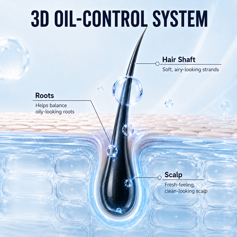 Acewink Volumizing Oil-Control Liquid Shampoo - Botanical Haircare Cleanser, Portable Tube for Daily Fresh-Feeling Hair