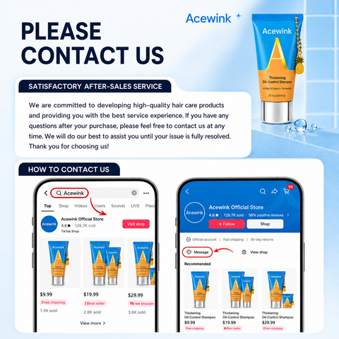 Acewink Oil-Control Volumizing Haircare Shampoo - Lightweight Liquid Shampoo for Normal Scalp, Fresh-Feeling Scalp and Fuller-Looking Hair