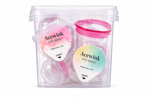 Acewink Portable Eye Wash Jelly Pods (10-Pack + Cup)