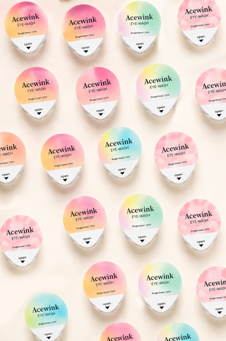Acewink Portable Eye Wash Jelly Pods (10-Pack + Cup)
